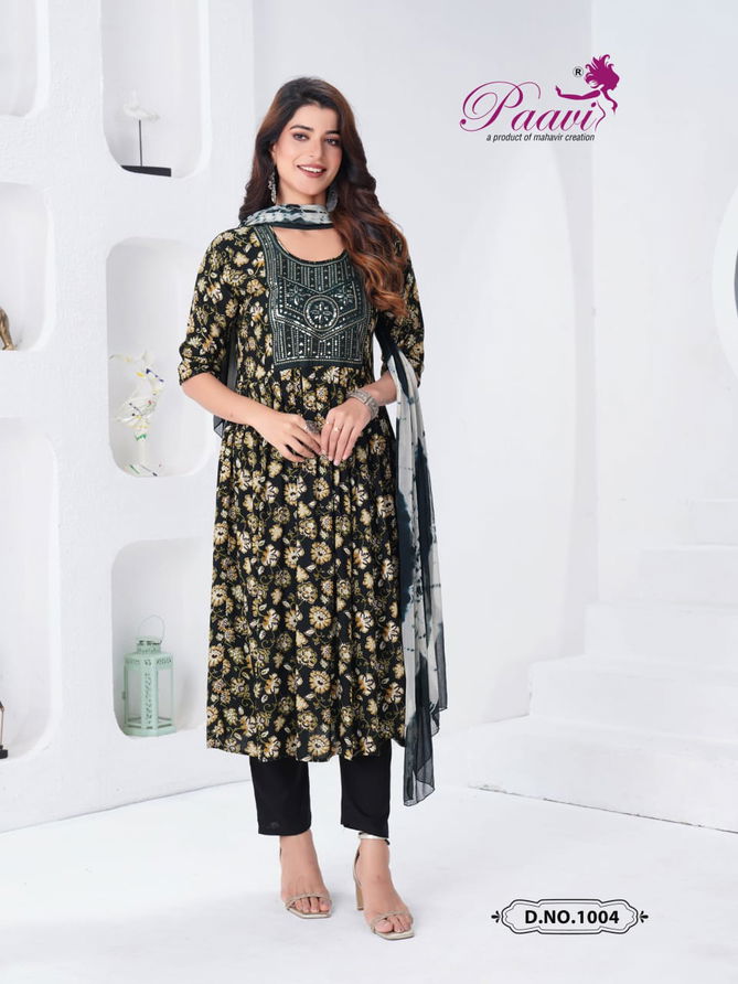 Sanaya 2 By Paavi  Portion Printed Kurti With Bottom Dupatta Wholesale Shop In Surat